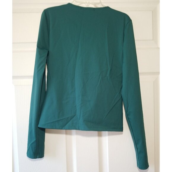Top green Forever 21 long sleeve size large - Picture 4 of 5